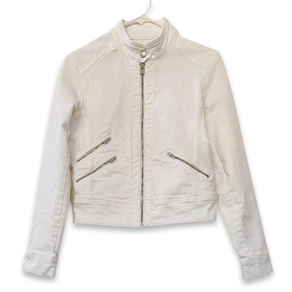 Banana Republic White Denim Jacket - Picture 1 of 8